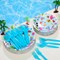 180 Pcs Summer Pool Party Paper Plates and Forks Pool Party Supplies